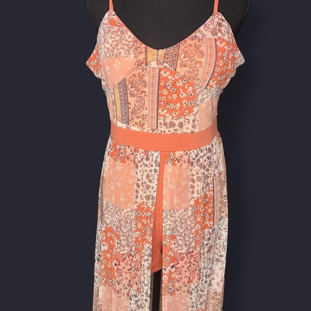 Bohemian Patchwork Maxi Dress Romper
